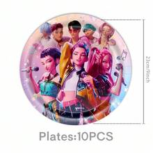 Kids Cute Cartoon Witch Hunting Themed Birthday Party Decorations, Includes Paper Plates, Napkins, Tablecloth, Cups, Utensils And Other Party Supplies - Multicolor - View 18