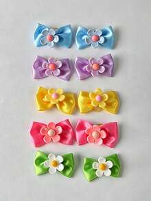Children's Hair Accessory Elastic Bands, Hair Ties, Hair Clips - Simple Hair Accessories For Tying Hair. Children's Headwear. - Multicolor - View 2