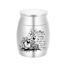 Small Urn For Human Ashes Aluminum Alloy Mini Cremation Urn Small Keepsake Urn Butterfly Flower Pattern Memorial Ashes - Multicolor - View 8