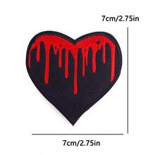 3 Pcs/Set Gothic Demon Game Over Embroidered Patches Set, Punk Rock Iron On Patches, Letters Sew On Applique For Denim Jacket Backpack DIY Decor - Multicolor - View 3