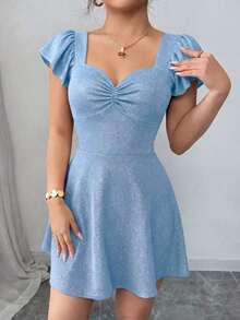 Vestido elegante y brillante para mujer - Celeste - Ver 6