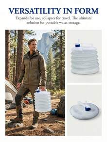 URBANWAVE Retractable Water Bag With Faucet, Reusable, Lightweight, Suitable For Outdoor Activities And Home Use - Multicolor - View 6