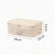 1pc Thickened Linen Storage Box (Multiple Sizes Available), Organizer Box With Zipper And Handle, Suitable For Home Closet And Bedroom Storage, Minimalist Style, Durable Linen Fabric, Rectangular, With Reinforced Handle And Dust-Proof Zipper Cover,Travel Essential,Room Décor - Multicolor - View 9