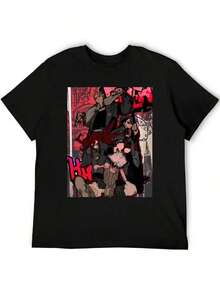 Póster de Personaje Estilo Ciberpunk Oscuro Gachiakuta, Aventura en Terreno Desechado con Tensión Maximizada, Camiseta Casual de Cuello Redondo y Manga Corta, Regalo Perfecto para Hombres, Ropa Pride |   Estilo Casual |   Tela que absorbe la humedad, camiseta con estampado de rapero - 100% algodón 180 g/m², camiseta casual unisex de manga corta para hombre y mujer, cómoda para todas las estaciones, lavable a máquina, talla grande. SW1V - Negro - Ver 4