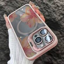 Watercolor Hibiscus Flowers White Background Element Design Pink Magnetic Phone Case For IPhone 16/15/14/13/12/11/X/XS - Slim TPU Protective Cover, Anti-Slip & Scratch Resistant | Perfect Birthday Present For Her | Summer Gift Idea - 粉色 - 查看 11