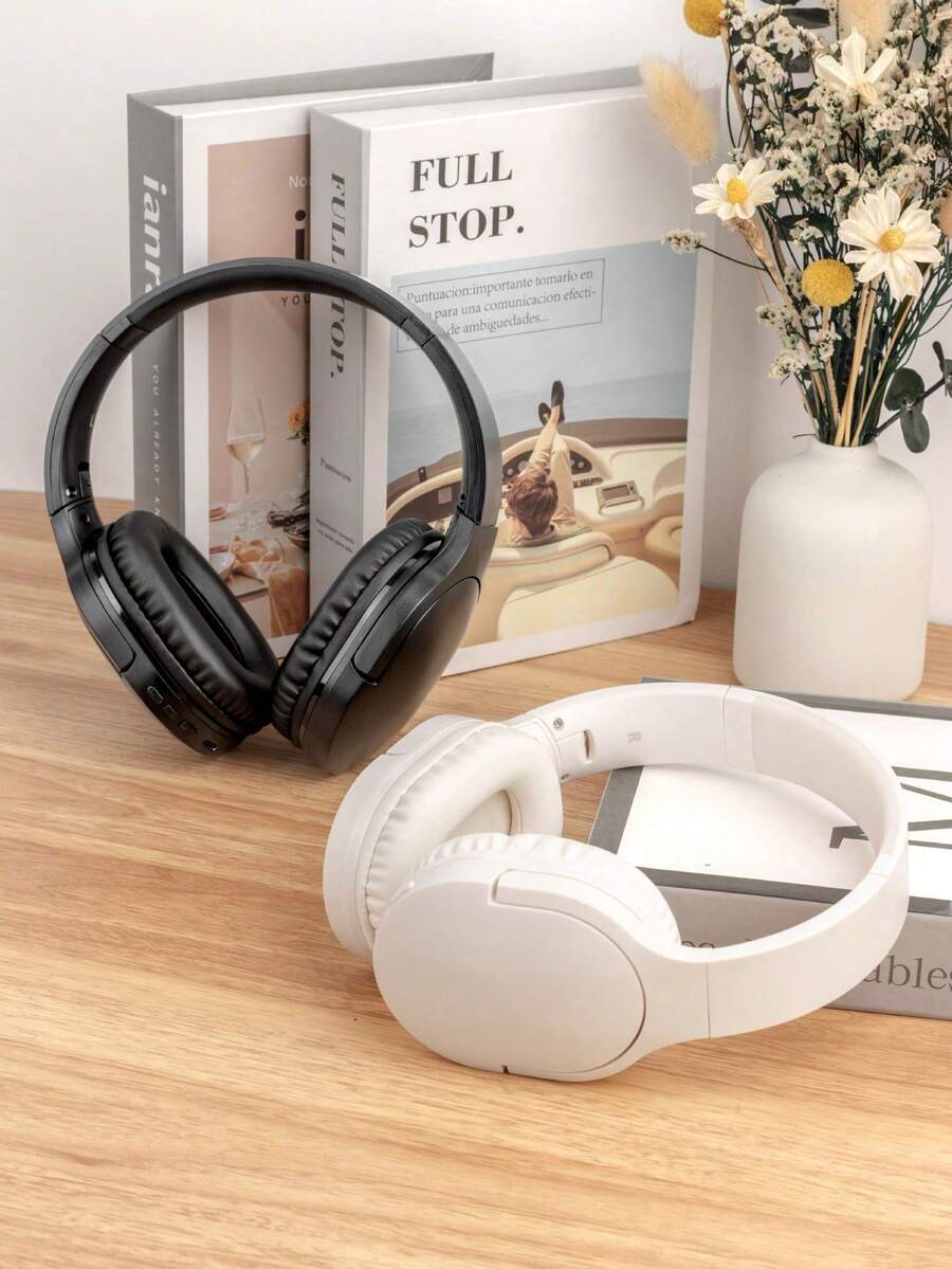 1pc Foldable Portable Wireless Earphones With Microphone, Suitable For Sports And Gaming