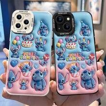 Disney Lilo & Stitch Phone Case - Birthday Party Stitch Protective Case, Gradient Blue‑Pink Soft Curved Background, Multiple Stitch Poses With Birthday Hats, Cake, Balloons, Gifts And Hearts, Colorful Raised "Feliz Cumple" Lettering, Compatible With IPhone 17, 16, 15, 14, 13, 12, 11 Pro Series And Galaxy S22, S23, S24, S25 Models, Ideal For Birthdays, Holidays, Anniversaries, Graduation Gifts, Or Any Special Occasion To Surprise Family, Friends, Classmates, And Loved Ones. - trắng - Xem 3