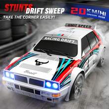 Brand New SG204PRO 1:24 Four-Wheel Drive Drifting Car - 2.4G Full-Scale Control, Powerful 4WD Performance, Cool Flowing Car Lights, Strong Endurance For Indoor And Outdoor Use, Unlocks A Professional Drifting Experience, A Stylish Toy - 白色 - 查看 9