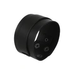 Punk Leather Bracelet For Men, Extra Wide Adjustable Leather Cuff Bracelet Suitable For Rock, Gothic, Motorcycle, Hip Hop - Leather Bracelet - View 9