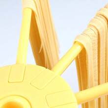Escurridor de pasta plegable - Secador de pasta doméstico de 10 barras - Compacto, fácil de guardar, montaje rápido (Amarillo) - Ver 3