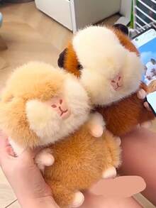 1pc 25cm/9.8in Cute Cartoon Guinea Pig Plush Doll Doll, Teddy Bear Style Hamster Plush Doll, Comforting Little Mouse Doll, Car Decor, Living Room Bedroom Home Decor, Gift For Friends And Students, Party Decoration - Multicolor - View 5