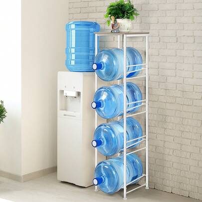 Organizador de garrafas de agua de 5 niveles de gran resistencia, estante para garrafas de 5 galones para la cocina, oficina y sala de estar