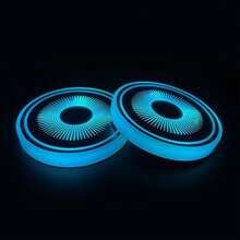 1pc LED Neon Car Cup Holder, LED Interior Decoration Light, USB Charging Cup Mat, LED Atmosphere Decorative Light, Suitable For Car Interior, Bar, Home Decor - 彩色 - 查看 11