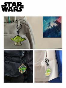 Monogram 1 pieza Llavero de PVC Star Wars, colgante de bolso de dibujos animados lindo, accesorio para llave de coche, colgante para bolso, decoración para mochila, regalo para fiesta de cumpleaños y colección de vacaciones - Verde Oscuro - Ver 6
