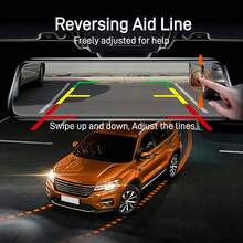 IMX678 4K+4K Car Dash Cam, 12-Inch Rearview Mirror Camera, 4K Front And 4K Rear Reversing Camera, Full Touchscreen Display, With UHD Night Vision,5.8GHz WiFi, ADAS, Voice-Controlled, External GPS, Loop Recording, 170° Wide Angle, Optional 64G TF Card - 10" 4K+4K Full-featured | WiFi, GPS, ADAS, BSD, LCA, Voice Control - View 9