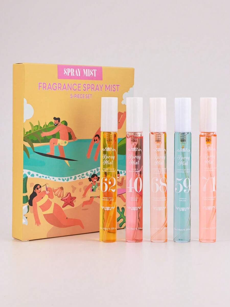 Bộ quà tặng 1/5 chai xịt thơm Brazil phiên bản giới hạn, xịt đa tầng cầm tay Ultimate Pleasure, chiết xuất tinh dầu tự nhiên tươi mát quyến rũ với hương dừa, hoa, trái cây và cam chanh - nhiều mùi hương - Xem 1