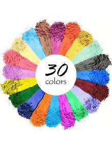 30pcs/Set Mica Powder Kit, 30 Colors Natural Grade Pearlescent Mica Powder, For Epoxy Resin/Bath Bomb/Candle/Soap Making Dye (30 Bags, 5g Each) - View 9
