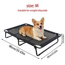 Foldable Pet Bed Mat, Breathable Mesh Pet Bed With Metal Frame, Suitable For Portable Dog And Cat Bed Indoor And Outdoor Use, Bite-Resistant Washable Pet Bed Mat, Suitable For Small And Medium Dogs, Outdoor Camping Pet Supplies, Beach And Home Dog Bed, Perfect For Summer Heat Dissipation, All Season Use - Multicolor - View 7