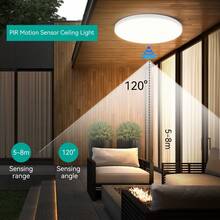 CANMEIJIA 1 PIEZA Luz de Techo LED Redonda 220V con Sensor de Radar e Interruptor de Sensor, Iluminación de Techo con Sensor, Iluminación Automática, Luz de Techo Inteligente Apta para Garaje/Ático/Entrada/Pasillo/Habitación/Cocina/Baño/Aseo/Balcón - Blanco (luz blanca fría) - Ver 5