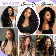 Boho Braids Miracle Knots Hair Human Crochet Hair WATER  Curly 18 Inch 125g Ombre Feather Crochet Human Hair For Women Pre-Separated Invisible Wet And Way Crochet Hair Extensions 1B/27# - 根根分明與漸層 - 查看 7