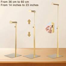 Stainless Steel Display Rack, Adjustable Round Inner Rod, Gold/Silver, Multi-Functional Display Box/Hat/Jewelry, Suitable For Home/Boutique, Durable Stainless Steel, Easy To Install - Multicolor - View 6