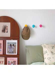 1pc Creative Cute Screw Wall Door Adhesive Hook, No Drilling Required, Strong Load-Bearing Capacity, Strong Adhesion Without Damage, Suitable For Home, Bathroom, Kitchen, Entryway And Dormitory, Can Hang Bathrobes, Keys, Bags, Hats And Small Accessories, Modern Minimalist Design, Easy To Remove, Bathroom Decoration And Accessories, Entryway Furniture, Bedroom Accessories - Multicolor - View 7