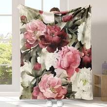 Manta Geométrica Floral de Forro Polar con Rosas para Niñas - Multicolor - Ver 10