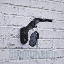 1pc Black ABS Motorcycle Helmet Hook Rack, Multifunctional Wall-Mounted Hook For Storing Helmets, Keys, Hats - Multicolor - View 3