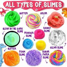 1 Hộp đồ chơi khủng long, 1 Bộ đồ chơi đất nặn cỡ lớn, Bộ dụng cụ làm slime tự làm, Quà sinh nhật, Quà tặng tiệc tùng, Đồ chơi giảm căng thẳng, Đồ chơi bóp, Bộ đất nặn, Bộ làm slime, Slime bơ, Slime, Đồ chơi hoàn hảo cho trẻ em từ 6 tuổi trở lên, Giảm căng thẳng - Nhiều màu - Xem 2