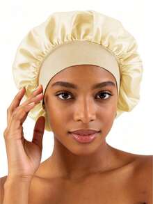 Women's Satin Sleep Cap, Soft Silk Sleep Hat Suitable For Curly Hair, Adjustable Sleep Hair Cap Fits Various Hairstyles - Multicolor - View 3