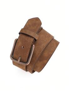 1pc Minimalist Versatile PU Buckle Belt, Unisex Retro Western Style Suitable For Daily Wear - BH1122 - View 11