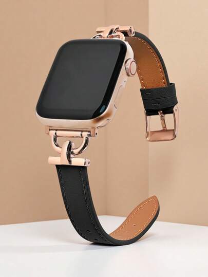 1 dây đeo đồng hồ bằng da dành cho nữ, tương thích với dây đeo Apple Watch Ultra/Se/8/7/6/5/4/3/2/1, thiết kế eo thon, kích thước 38/40/41/42/44/45/49mm