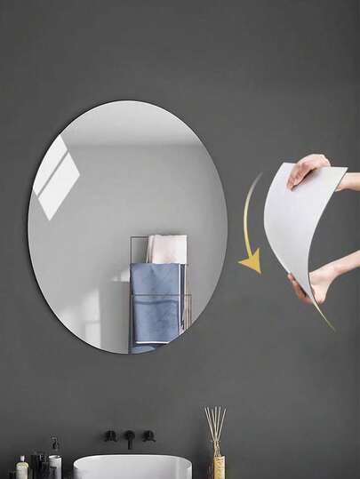 1 chiếc gương dán tường acrylic hiện đại tự dính, miếng dán gương linh hoạt - chống ẩm, gương không khung toàn thân, gương trang điểm tại nhà, phù hợp cho phòng tập gym tại nhà, phòng ngủ, cửa và trang trí phòng tắm [Không cần khoan, tự dính], gương phòng tắm | Đồ trang trí nhà cửa, dụng cụ quay lại trường học [Có nhiều kích thước và thông số kỹ thuật, vui lòng chọn kỹ kích thước và thông số kỹ thuật bạn cần]