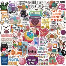 50 piezas Pegatinas de tejido Estilo de dibujos de vinilo para teléfono, portátil, botella de agua, cuaderno, equipaje, computadora, sobre, decoración - 1 Set - Ver 13