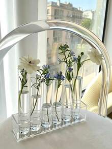 1PC/9pcs Chậu hoa thủy canh ống acrylic trong suốt, bình hoa, ống thủy canh - trong suốt - Xem 6