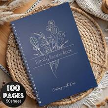 Navy & Weiß A5 Spiralbindung Notizbuch | 100 Seiten elegantes Haushaltskochbuch, ideales Geschenk für Familie und Freunde, Tagebuch, Stillleben, Buch, Geschenk für sie, Valentinstag Geschenk, Lebensaufzeichnung - F - Übersicht 4