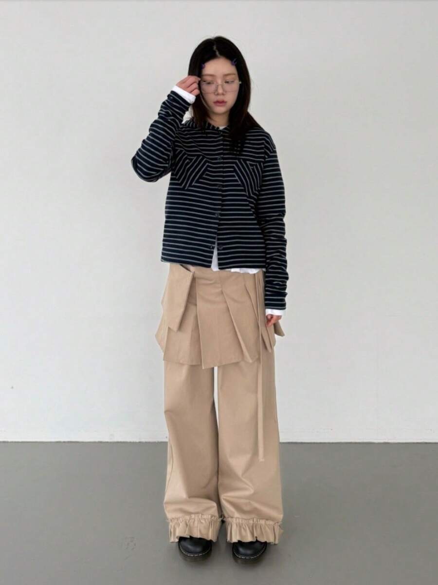 Women Pants - Khaki - View 1