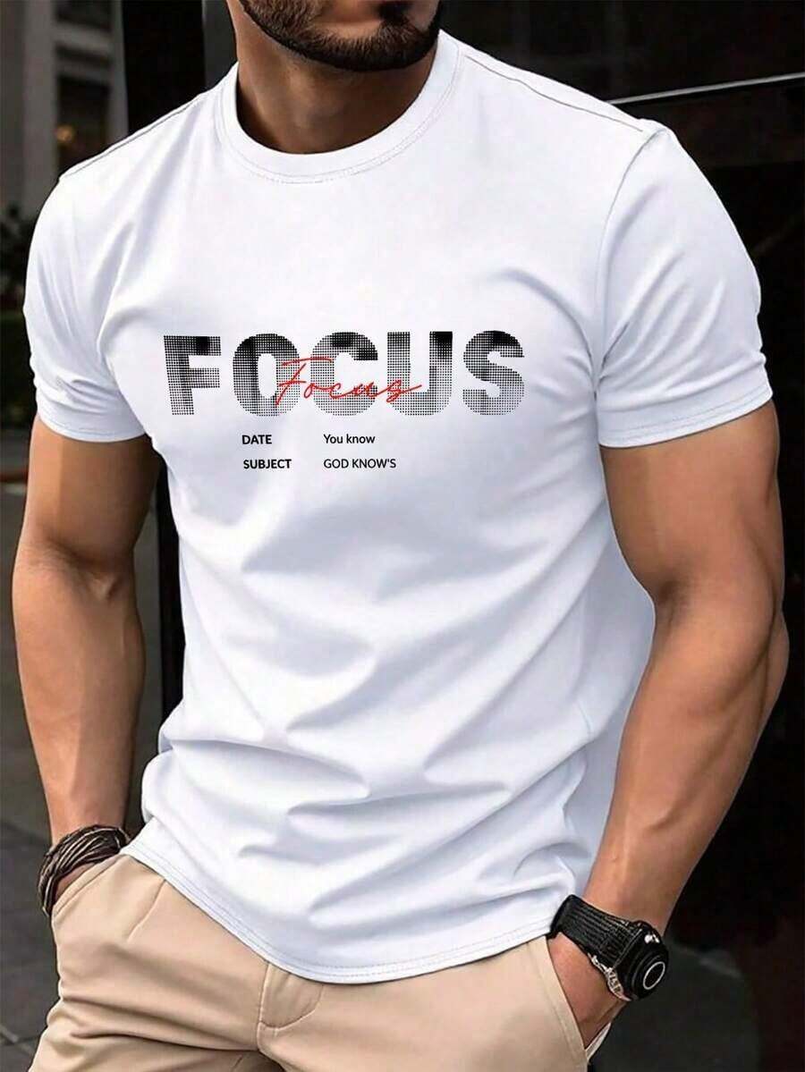 NEOREFINED Men's Slim Fit Casual Short Sleeve T-Shirt Set, Minimalist And Versatile Crew Neck T-Shirt Set - Putih 2 - View 1