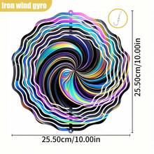 1个3D彩色漩涡闪亮梦幻风车,尺寸25.5厘米/10英寸*25.5厘米/10英寸,带旋转挂钩,360° DIY创意风车套装,风力驱动旋转,安装简便,适合作为圣诞节、万圣节和其他节日礼物(不含吊坠),款式随机。 - A - 查看 3