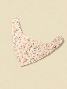1pc Personalized Custom Text Embroidered Baby Bib, Soft Skin-Friendly Newborn Anti-Spit-Up Bib, Absorbent And Breathable, All Season Style - Multicolor - View 3