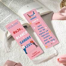 2pcs PET Printed Bookmarks, Exquisite And Beautiful Patterns, Durable And Elegant, Unique Design Suitable For Daily Use Or Collection. The Best Gift For Back To School Season, Whether For Personal Use Or Gifting To Family And Friends, It Is A Unique And Practical Gift Choice, Adding Atmosphere And Fun To Reading Time (Random Color Tassels) - 2PCS - View 4