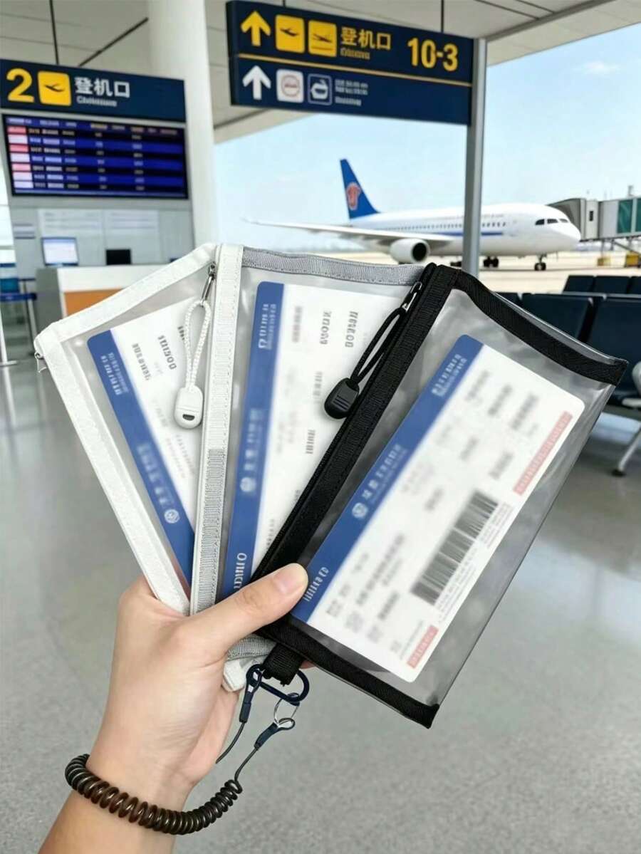 Holiday Travel Organizer Bag, Anti-Theft Chain Wallet, Passport Holder, Cable Organizer, Cosmetic Bag, Coin Purse, Mesh Design For Easy Access, Suitable For Daily Use And Travel