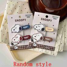 SNOOPY 1套/2件 2026新款卡通髮夾，經典活力百搭款，日常瀏海髮夾，韓系女孩髮飾，熱門小髮飾，送給朋友與家人的禮物（隨機顏色與款式） - 彩色 - 查看 6