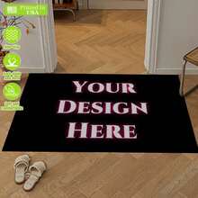 Customization Personalized Photo And Text/Name/Logo Door Mat Suitable Shopping Centers Restaurants Kitchens Bathrooms Living Rooms Laundry Room Bedrooms Corridors Balconies Outdoor  Door Mats Entrance Mats  Offices Cafes  Yards Rug - Multicolor - View 1
