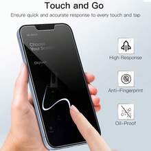 4pcs Privacy Screen Protector, Tempered Glass Material, Anti-Peeping, For IPhone 14/15/15 Plus/15 Pro/15 Pro Max/13/12/11/7/8/6p/13pro, Phone Screen Protector, Phone Accessories, Waterproof Shockproof Anti-Fall - Black - View 7
