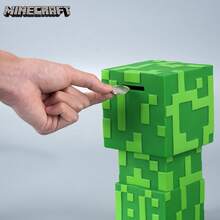 Monogram Minecraft حصالة نقود على شكل  من مادة PVC مرخصة رسميًا من ماينكرافت، مجسم كريبر، ديكور منزلي، قطعة قابلة للتجميع، منظم مكتبي، جرة توفير، قطعة واحدة من مايكروسوفت - MN-37001 - مشاهدة 4