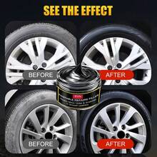 GATY Car Interior Renewal Wax, Plastic Parts Renewal, Plastic Care Wax, Leather Gloss Wax, Tire Protectant Oil, Black Vehicle Yellowing Repair And Nano Crystal Coating, Effectively Removes Scratches - 30g+sponge - View 10