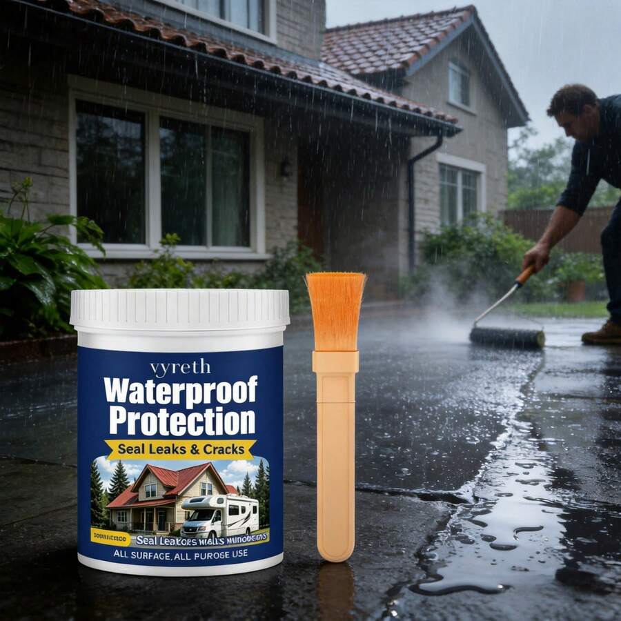 Waterproof Sealant For Leaks And Cracks, Waterproof Sealant Paint For Roofs, Walls, Windows And RVs, Fast Drying Protective Coating, Use On All Surfaces, 300G (New And Old Models Will Be Shipped Randomly)