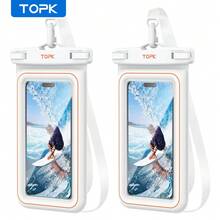 TOPK E09 Waterproof Phone Pouch, Universal Touchscreen Dry Bag With Adjustable Lanyard, Fits 4–7 Inch Smartphones For Swimming, Beach, Kayaking, Snorkeling And Outdoor Activities - White - View 12
