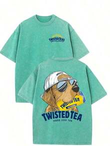 2026 Twisted Tea Shirt,230GSM Heavyweight Cotton T-Shirt , Unisex Retro Streetwear Tee , Casual Door Wear, Machine Washable, Perfect Gift For Men & WomenLoose And Comfortable Tops, Summer Tops, Summer Outfits For Womer, Summer , Summer Clothes, Shirts, Vacation Outfits Women, Tops For Women, Spring Outfits For Women, Blusas Bonitas De Mujer, , Top, Western Outfits For Womer, Cute Tops, White Tops, Going Out Tops Women, Shirts For Woman, Y2k, Crop Top, White Tor, Casual Streetwear, Summer Oversized Tee, Loose Fit T Shirt, Vintage Graphic Tee, Retro Street Style, Soft Cotton Top, Breathable Summer Tee, Drop Shoulder Tee, Casual Top, Daily Wear T Shirt, Boyfriend Style Tee, Grunge Vintage Tee, Y2K Streetwear Top, Casual Loose Top, Oversized Graphic Tee, Summer Casual Tee, Street Style T Shirt, Vintage Washed Tee, Retro Graphic Top, Loose Casual T ShirtWomens Distressed Washed Retro Print Tee Loose Fit Drop Shoulder Casual Summer T‑Shirt - 薄荷綠 - 查看 1